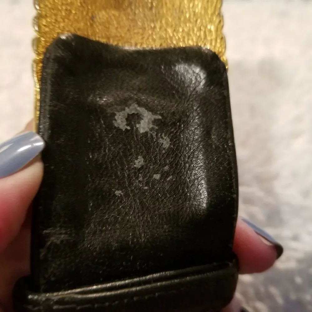 Vtg Accessocraft NYC Black/Gold Belt
